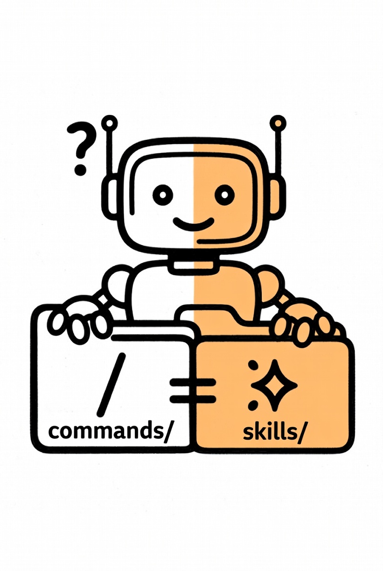 commands/ 跟 skills/ 两个文件夹合并成同一个