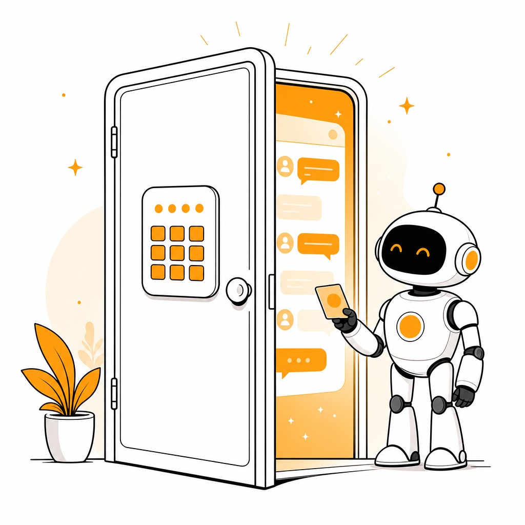 PIN 守门 + 网页聊天入口示意